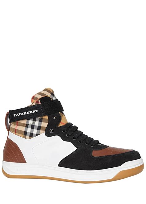 burberry dennis sneakers|Burberry Men's Dennis Vintage Check Leather High.